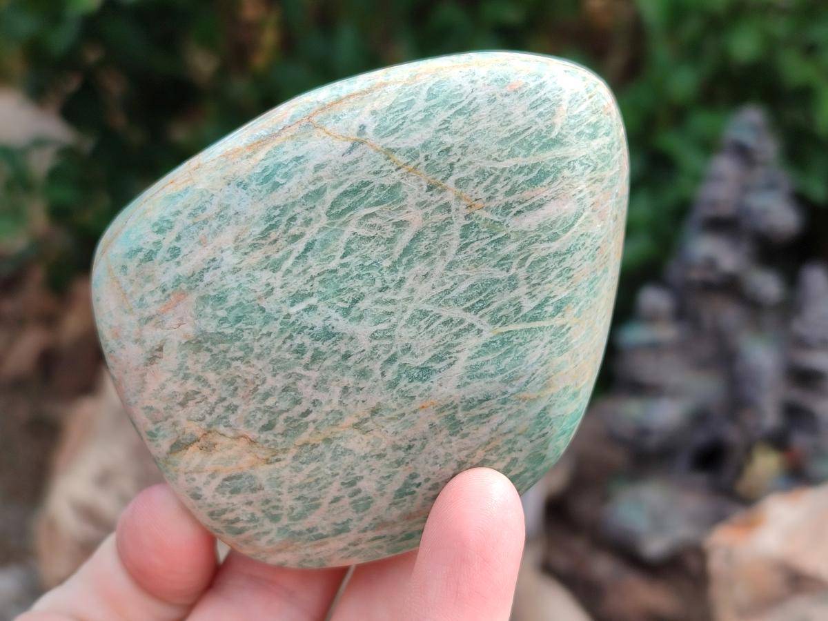 Polished Amazonite Free Forms x 8 From Zimbabwe - Toprock Gemstones and Minerals 