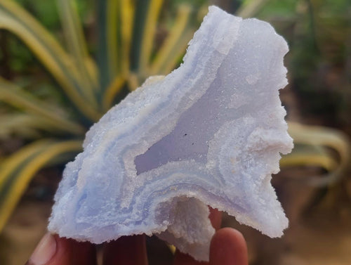 Natural Etched Blue Chalcedony Geodes x 4 From Nsanje, Malawi - Toprock Gemstones and Minerals 