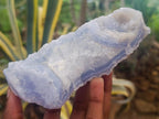 Natural Etched Blue Chalcedony Geodes x 4 From Nsanje, Malawi - Toprock Gemstones and Minerals 