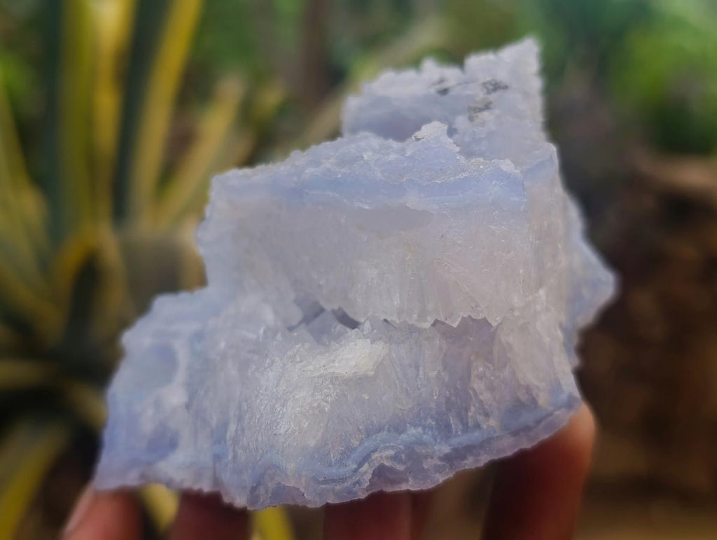 Natural Etched Blue Chalcedony Geodes x 4 From Nsanje, Malawi - Toprock Gemstones and Minerals 