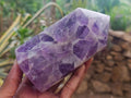 Polished Chevron Amethyst Display Crystals x 2 From Madagascar - Toprock Gemstones and Minerals 