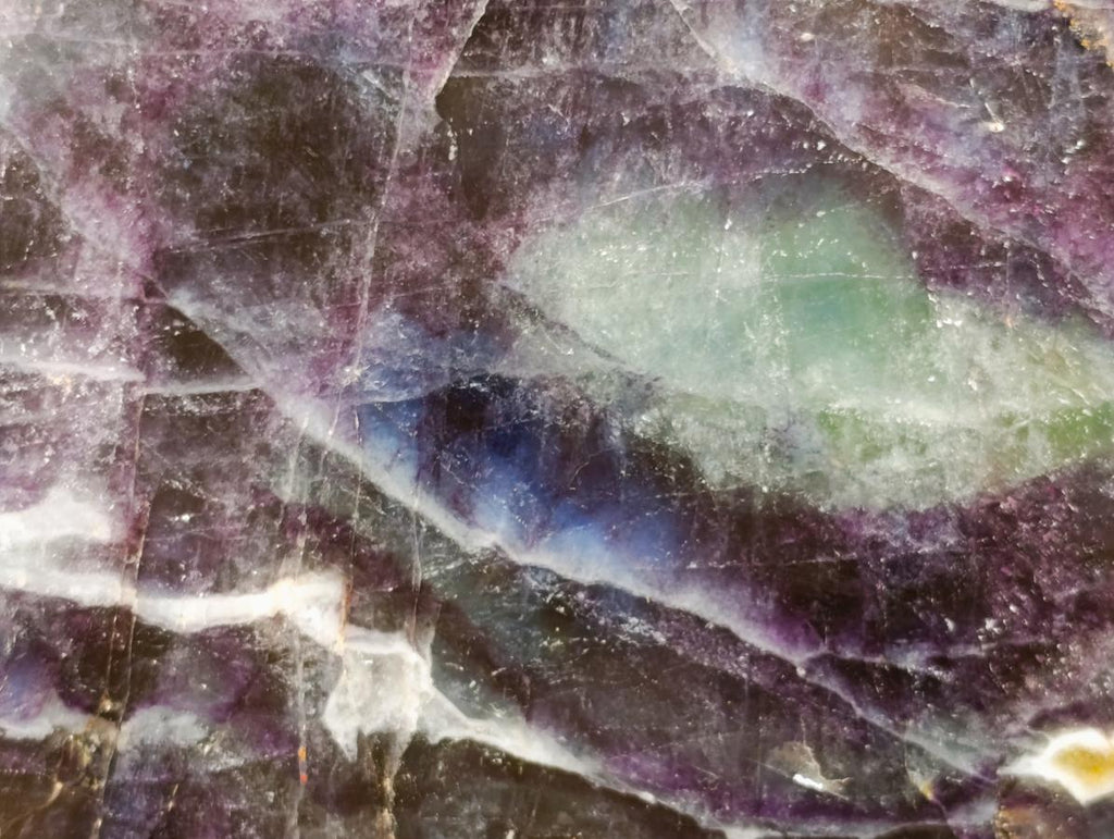 Polished Large Watermelon Fluorite Slice x 1 From Uis, Namibia - Toprock Gemstones and Minerals 