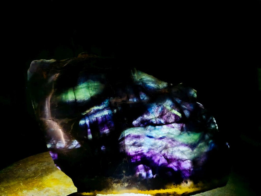 Polished Large Watermelon Fluorite Slice x 1 From Uis, Namibia - Toprock Gemstones and Minerals 