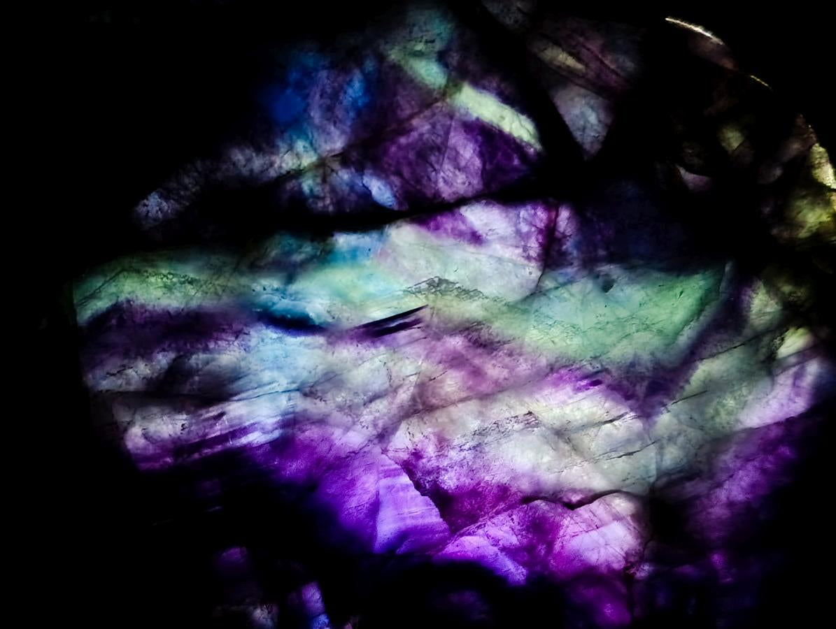 Polished Large Watermelon Fluorite Slice x 1 From Uis, Namibia - Toprock Gemstones and Minerals 