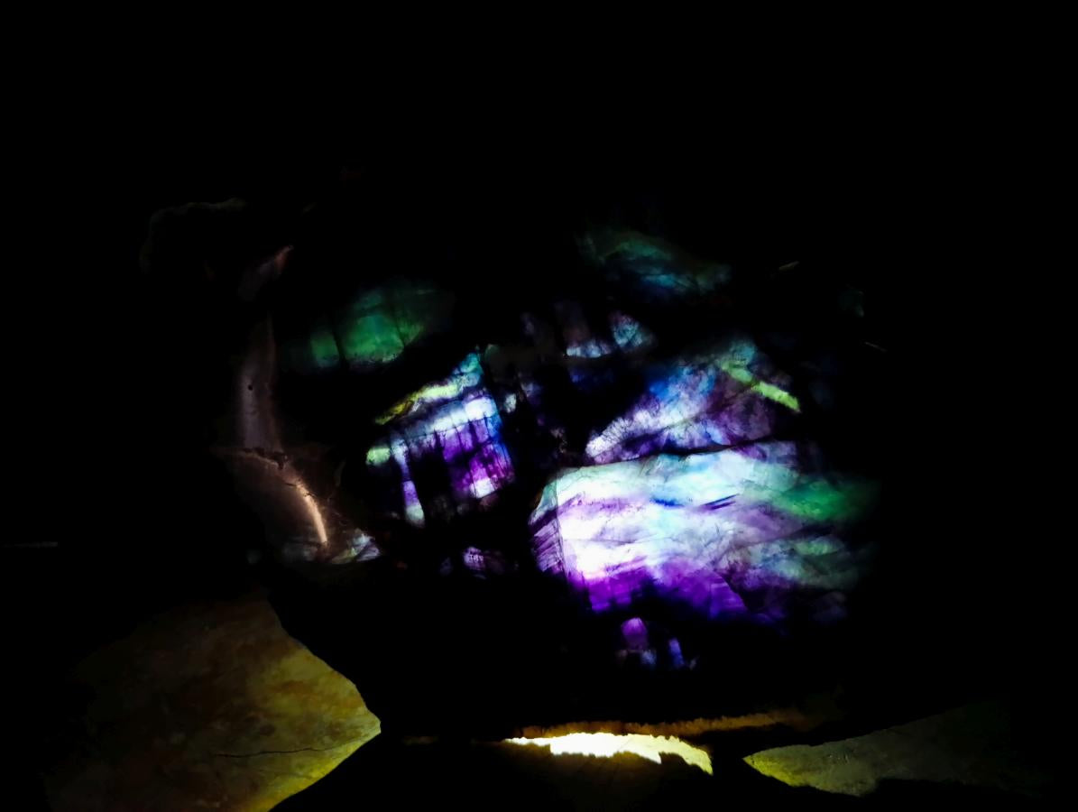 Polished Large Watermelon Fluorite Slice x 1 From Uis, Namibia - Toprock Gemstones and Minerals 