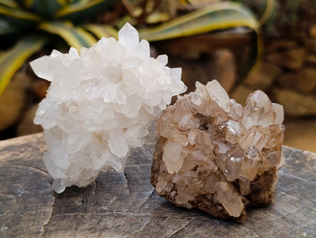 Natural Quartz Clusters x 13 From Madagascar - Toprock Gemstones and Minerals 