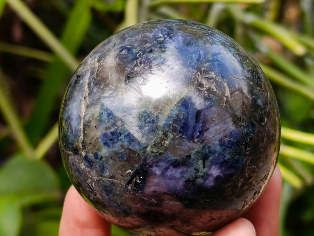 Polished Iolite Water Sapphire Spheres x 4 From North Cape, South Africa - Toprock Gemstones and Minerals 