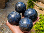 Polished Iolite Water Sapphire Spheres x 4 From North Cape, South Africa - Toprock Gemstones and Minerals 