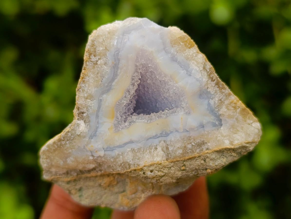 Natural Blue Lace Agate Geode and Cluster Specimens x 24 From Nsanje, Malawi - Toprock Gemstones and Minerals 