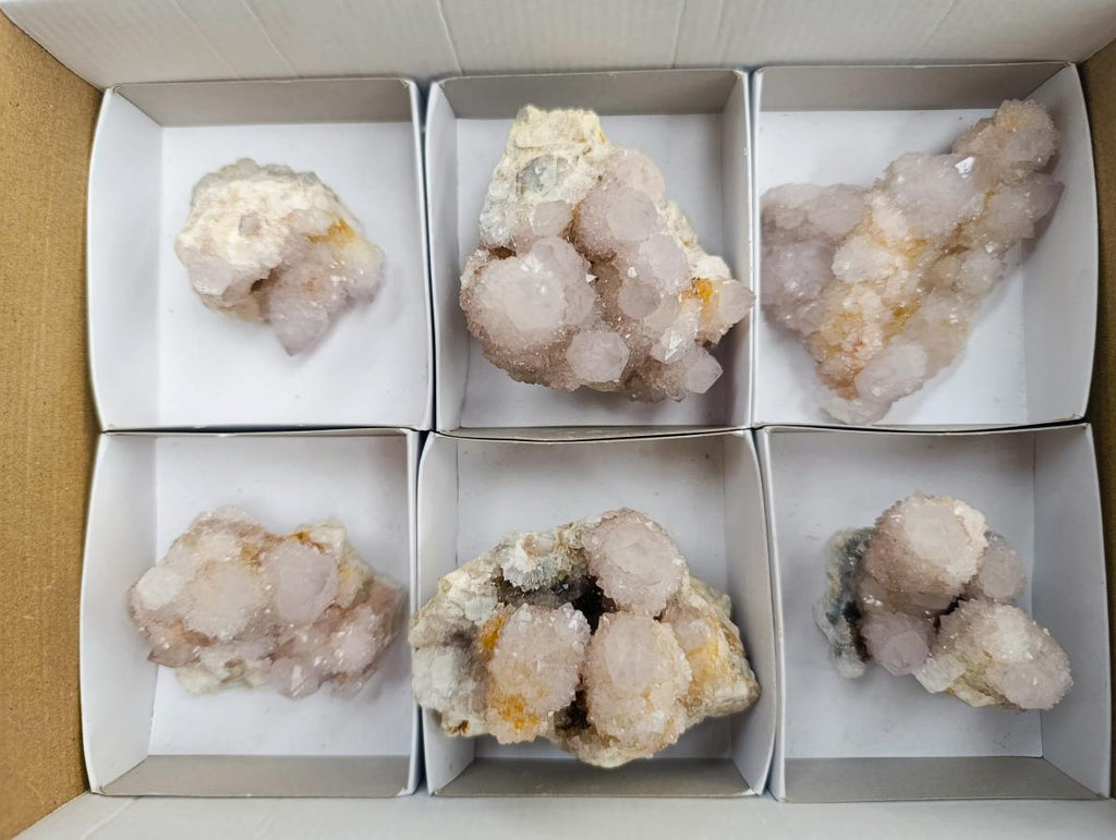 Natural Pale Lilac Amethyst Spirit Quartz Clusters x 6 From Boekenhouthoek, South Africa - Toprock Gemstones and Minerals 
