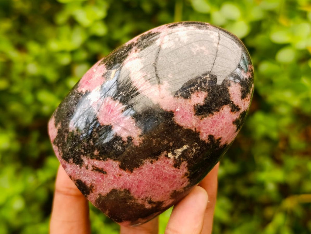 Polished Rhodonite Standing Free Forms x 4 From Ambindavato, Madagascar - Toprock Gemstones and Minerals 
