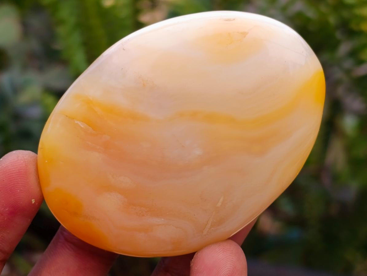 Polished Carnelian Agate Gemstone Palmstones x 12 From Madagascar - Toprock Gemstones and Minerals 