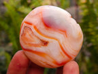 Polished Carnelian Agate Gemstone Palmstones x 12 From Madagascar - Toprock Gemstones and Minerals 