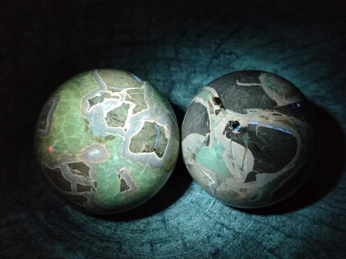 Polished Septerye Spheres x 5 From Mahajanga, Madagascar - Toprock Gemstones and Minerals 
