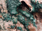 Natural Large Cabinet Sized Ball Malachite and Drusy Quartz on Red Dolomite Specimen x 1 From Mindingi Mine, Kambove, Congo - Toprock Gemstones and Minerals 