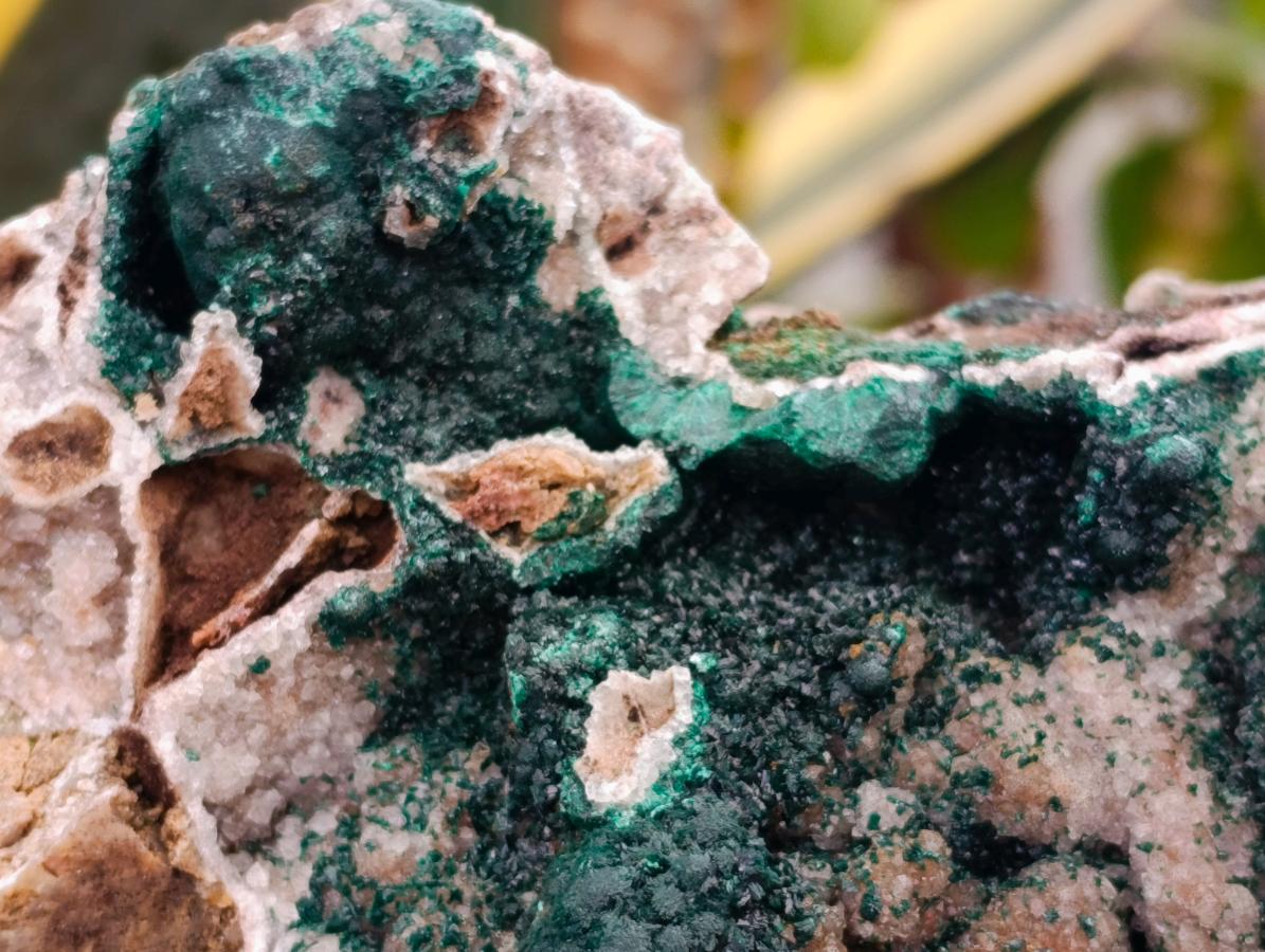 Natural Large Cabinet Sized Ball Malachite and Drusy Quartz on Red Dolomite Specimen x 1 From Mindingi Mine, Kambove, Congo - Toprock Gemstones and Minerals 