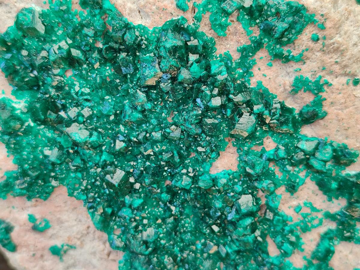Natural XL Dioptase on Dolomite Specimen x 1 From Likasi, Congo - Toprock Gemstones and Minerals 