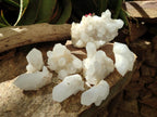 Natural Frosted Quartz Crystals and Clusters x 8 From Madagascar - Toprock Gemstones and Minerals 