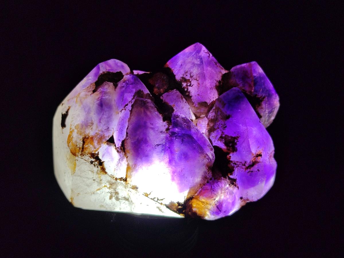 Polished Amethyst and Chevron Amethyst Crystals x 6 From Akansobe, Madagascar - Toprock Gemstones and Minerals 