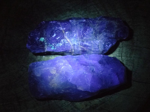 Natural Watermelon Fluorite Cobbed Specimens x 6 From Uis, Namibia - Toprock Gemstones and Minerals 