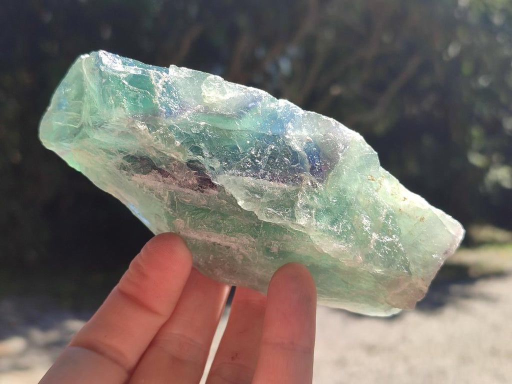 Natural Watermelon Fluorite Cobbed Specimens x 6 From Uis, Namibia - Toprock Gemstones and Minerals 