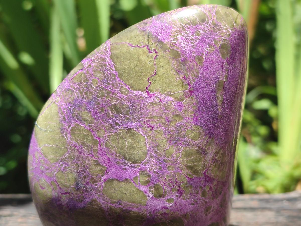 Polished Stichtite Standing Free Forms x 4 From Barberton, South Africa - Toprock Gemstones and Minerals 