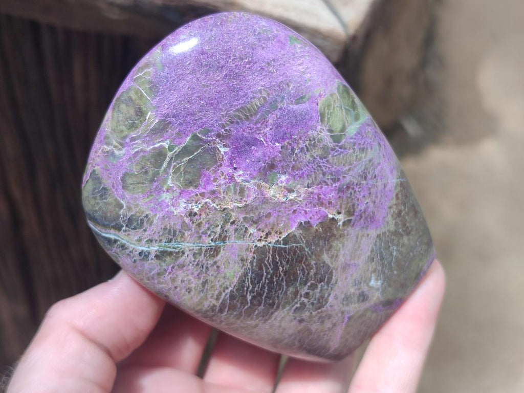 Polished Stichtite Standing Free Forms x 4 From Barberton, South Africa - Toprock Gemstones and Minerals 