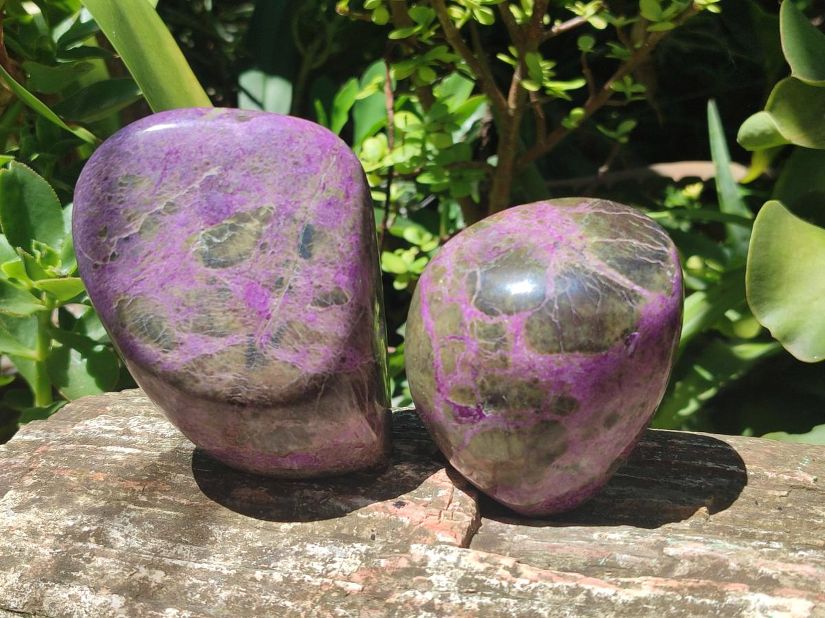 Polished Stichtite Standing Free Forms x 4 From Barberton, South Africa - Toprock Gemstones and Minerals 