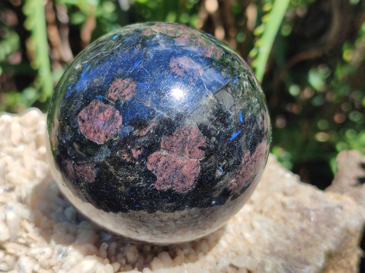 Polished Blue Iolite "Water Sapphire" Spheres x 5 From Madagascar - Toprock Gemstones and Minerals 