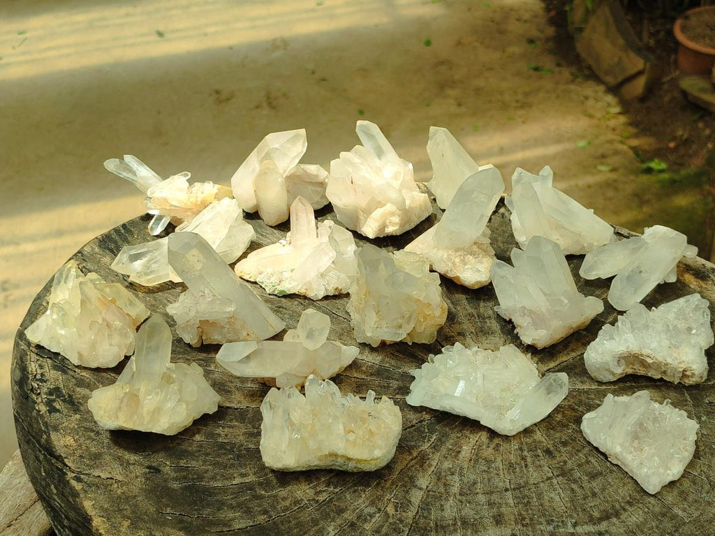 Natural Clear Quartz Crystal Clusters x 24 From Madagascar - Toprock Gemstones and Minerals 