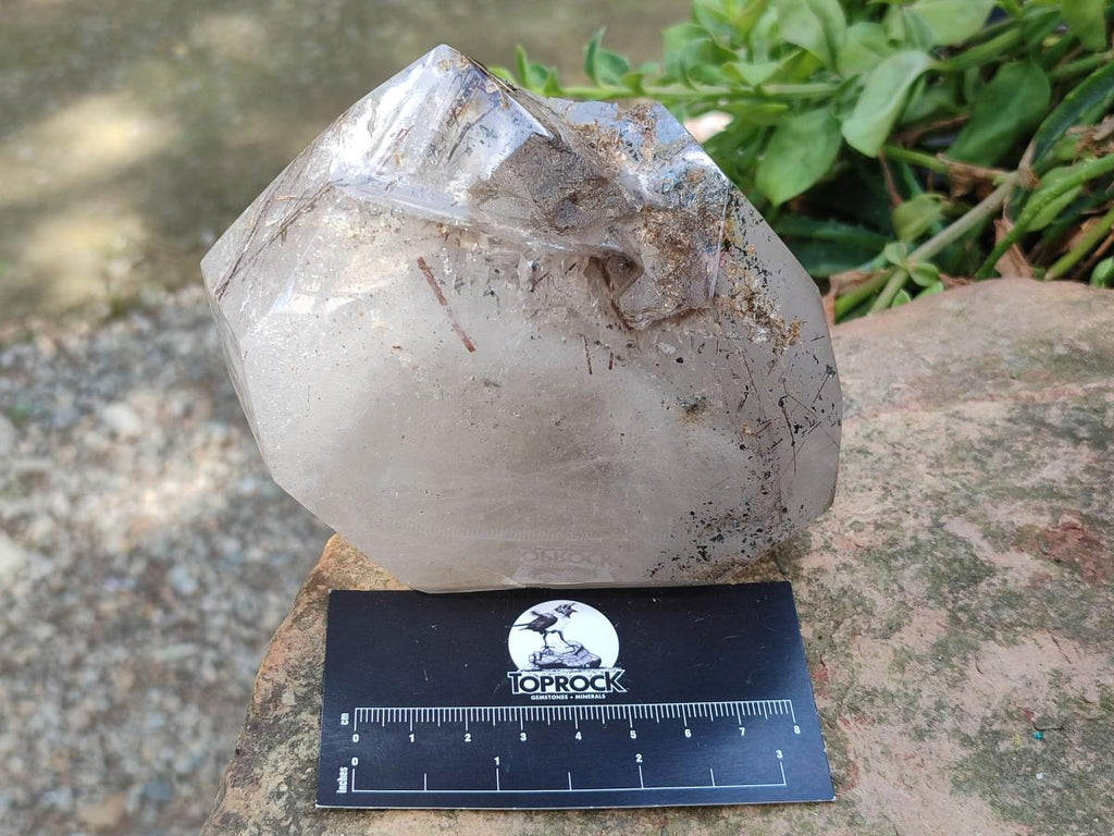 Polished Quartz Crystals with Rutile Inclusions x 2 From Madagascar - Toprock Gemstones and Minerals 