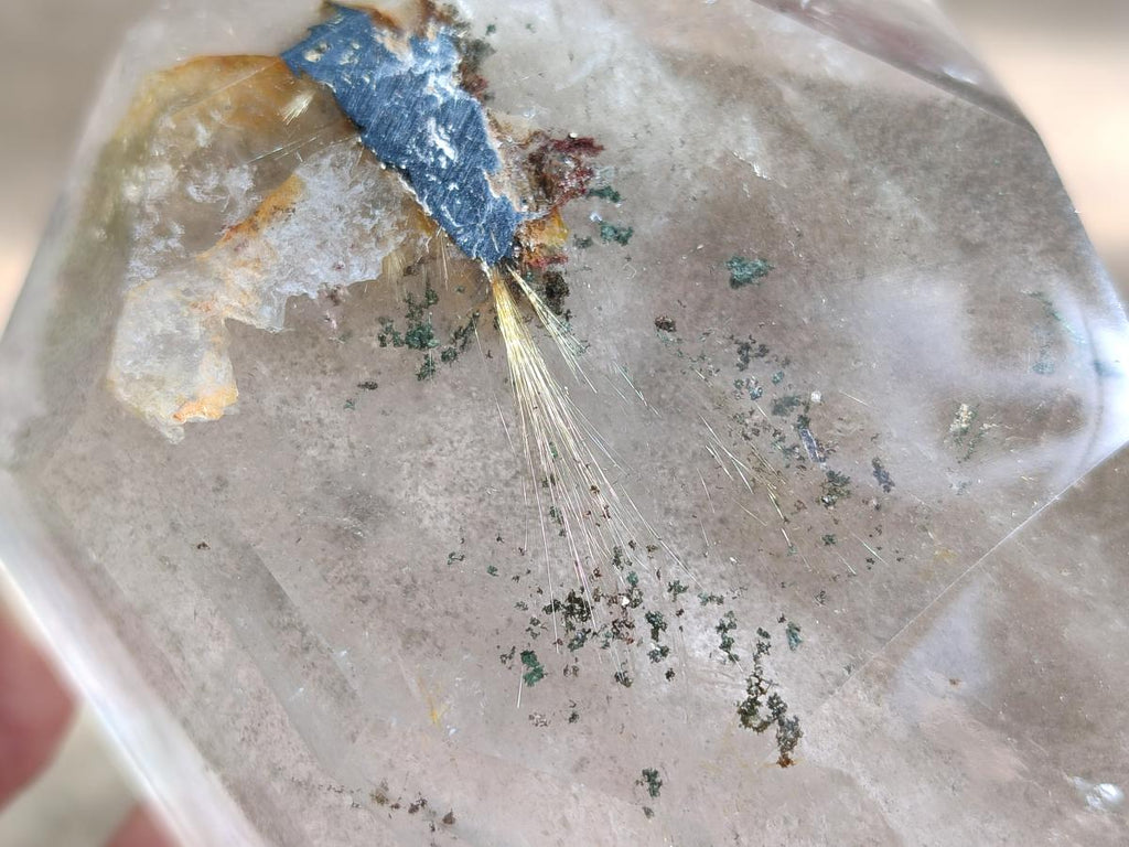 Polished Quartz Crystals with Rutile Inclusions x 2 From Madagascar - Toprock Gemstones and Minerals 
