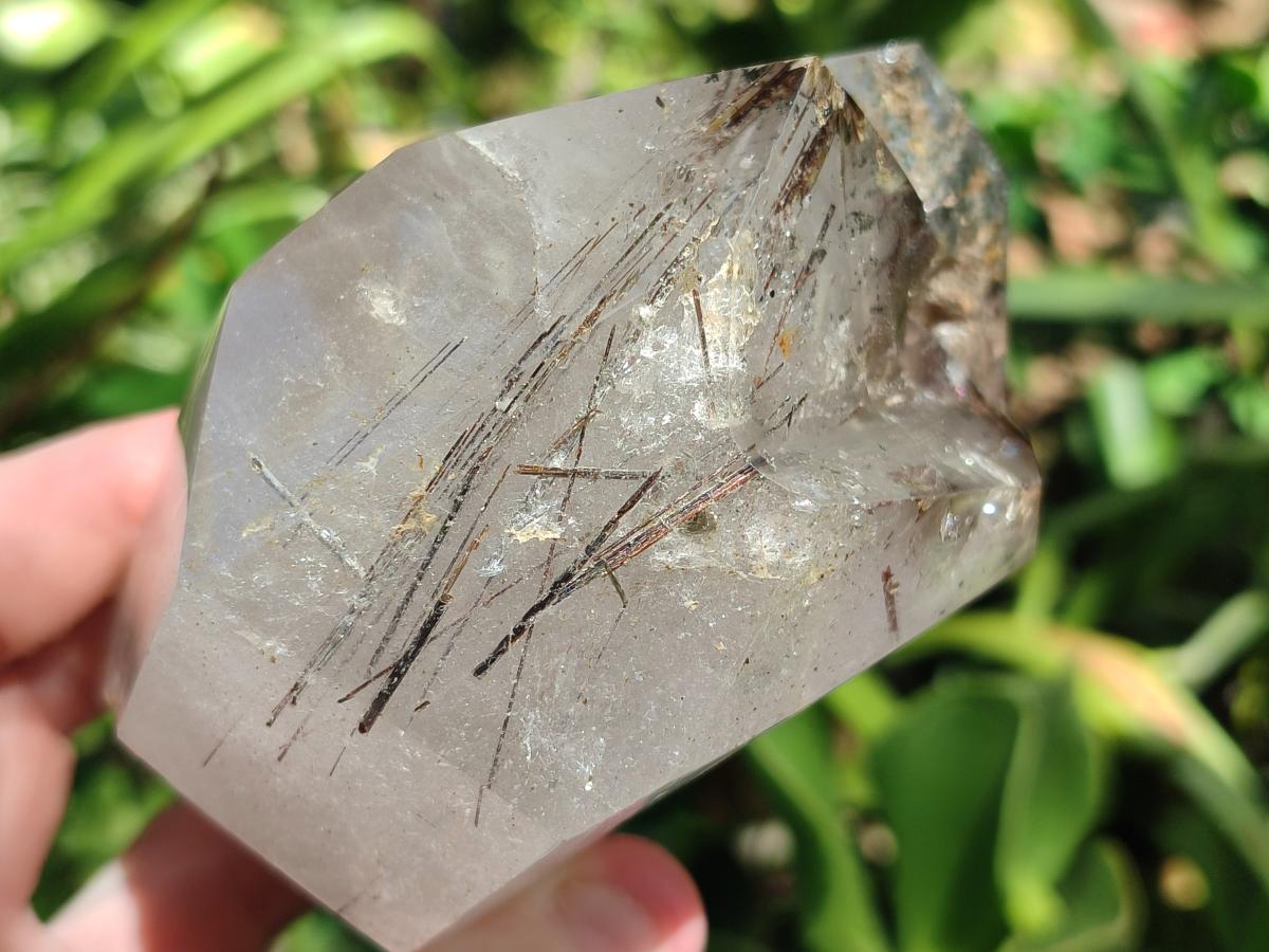 Polished Quartz Crystals with Rutile Inclusions x 2 From Madagascar - Toprock Gemstones and Minerals 