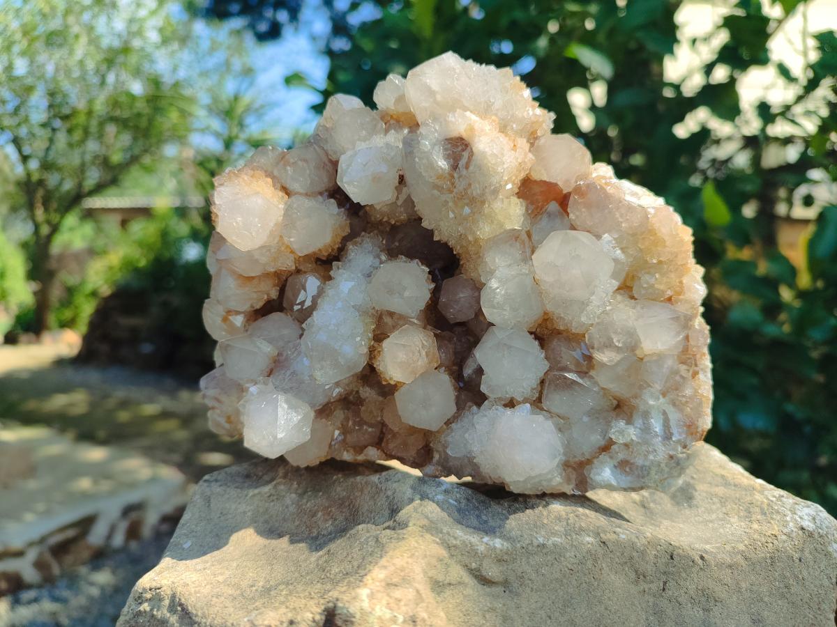 Natural Limonite Tinted Smokey Spirit Quartz Cluster x 1 From Boekenhouthoek, South Africa - Toprock Gemstones and Minerals 