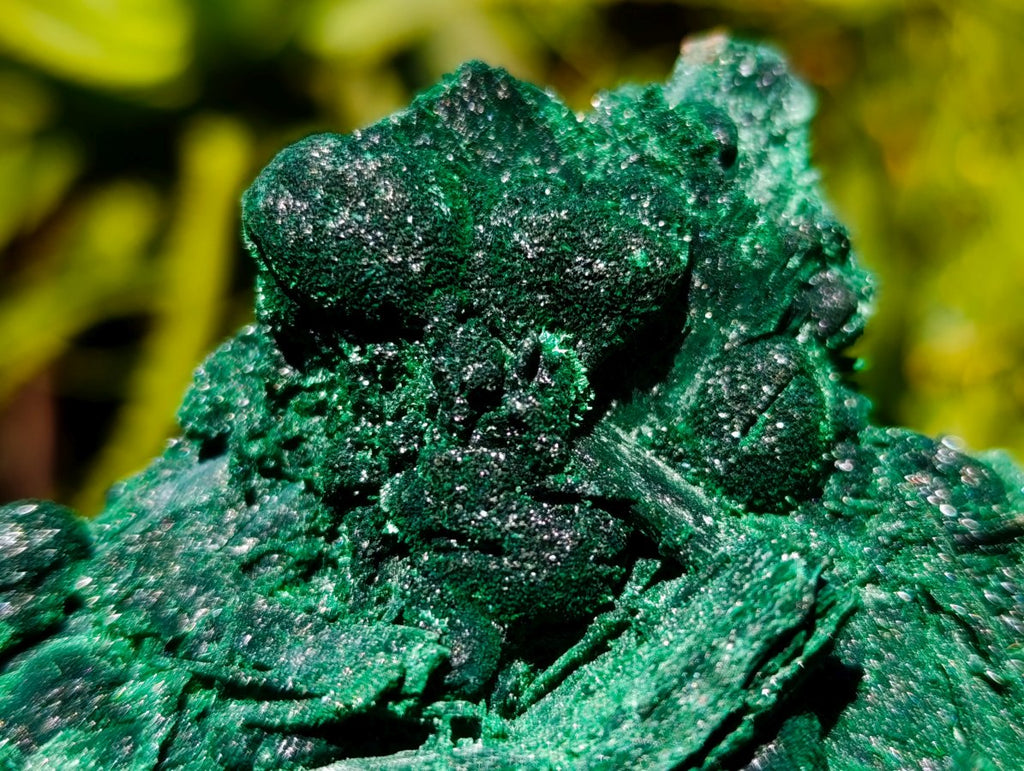 Natural Silky Malachite Specimens x 2 From Kasompe, Congo - Toprock Gemstones and Minerals 