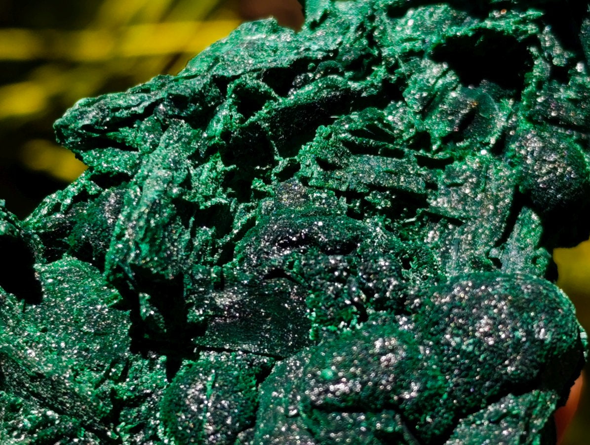 Natural Silky Malachite Specimens x 2 From Kasompe, Congo - Toprock Gemstones and Minerals 