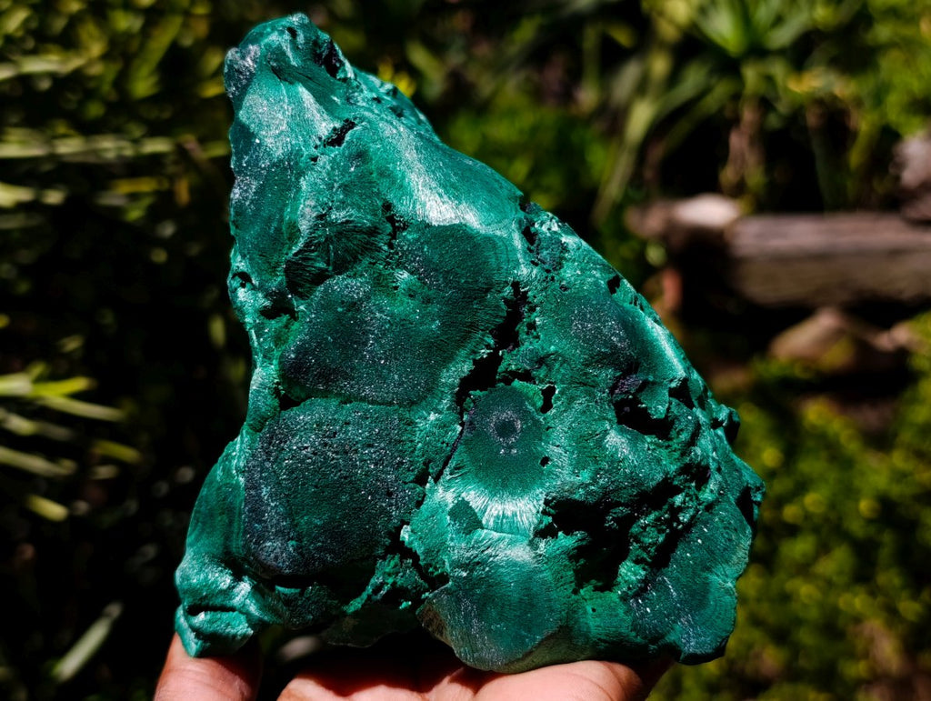 Natural Silky Malachite Specimens x 2 From Kasompe, Congo - Toprock Gemstones and Minerals 