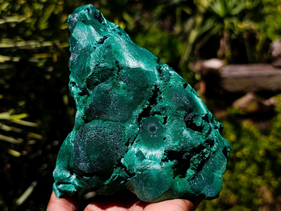 Natural Silky Malachite Specimens x 2 From Kasompe, Congo - Toprock Gemstones and Minerals 
