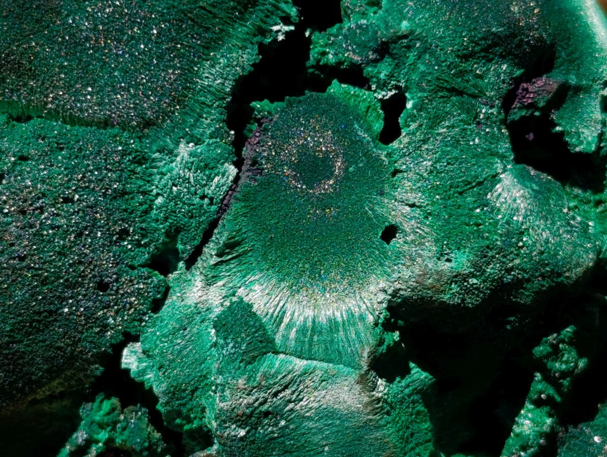 Natural Silky Malachite Specimens x 2 From Kasompe, Congo - Toprock Gemstones and Minerals 