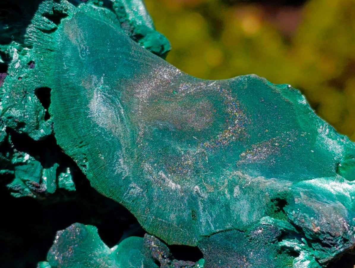 Natural Silky Malachite Specimens x 2 From Kasompe, Congo - Toprock Gemstones and Minerals 