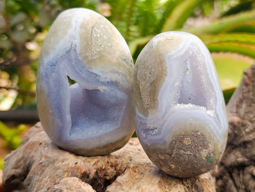 Polished Blue Lace Agate Free Forms x 6 From Nsanje, Malawi - Toprock Gemstones and Minerals 
