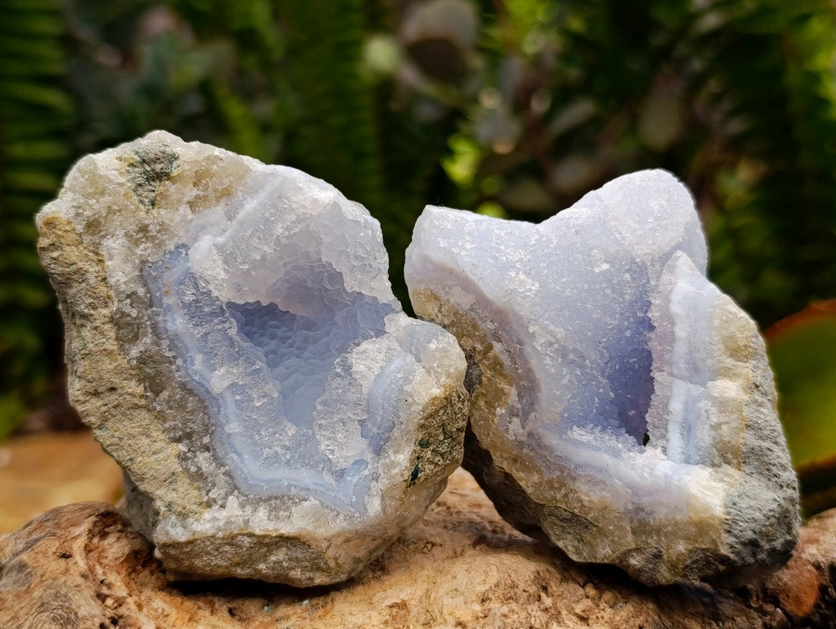 Natural Blue Lace Agate Geodes and Cluster Specimens x 24 From Nsanje, Malawi - Toprock Gemstones and Minerals 