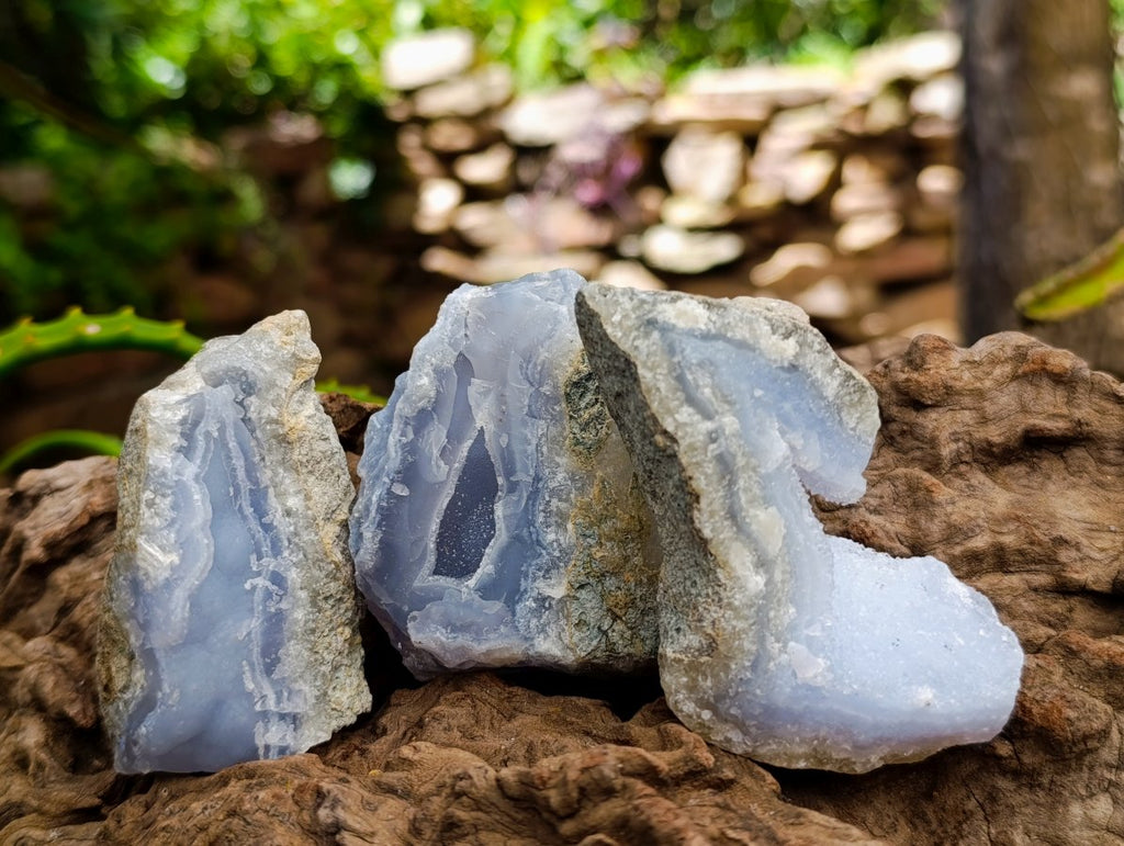 Natural Blue Lace Agate Geodes and Cluster Specimens x 24 From Nsanje, Malawi - Toprock Gemstones and Minerals 