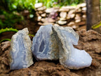 Natural Blue Lace Agate Geodes and Cluster Specimens x 24 From Nsanje, Malawi - Toprock Gemstones and Minerals 