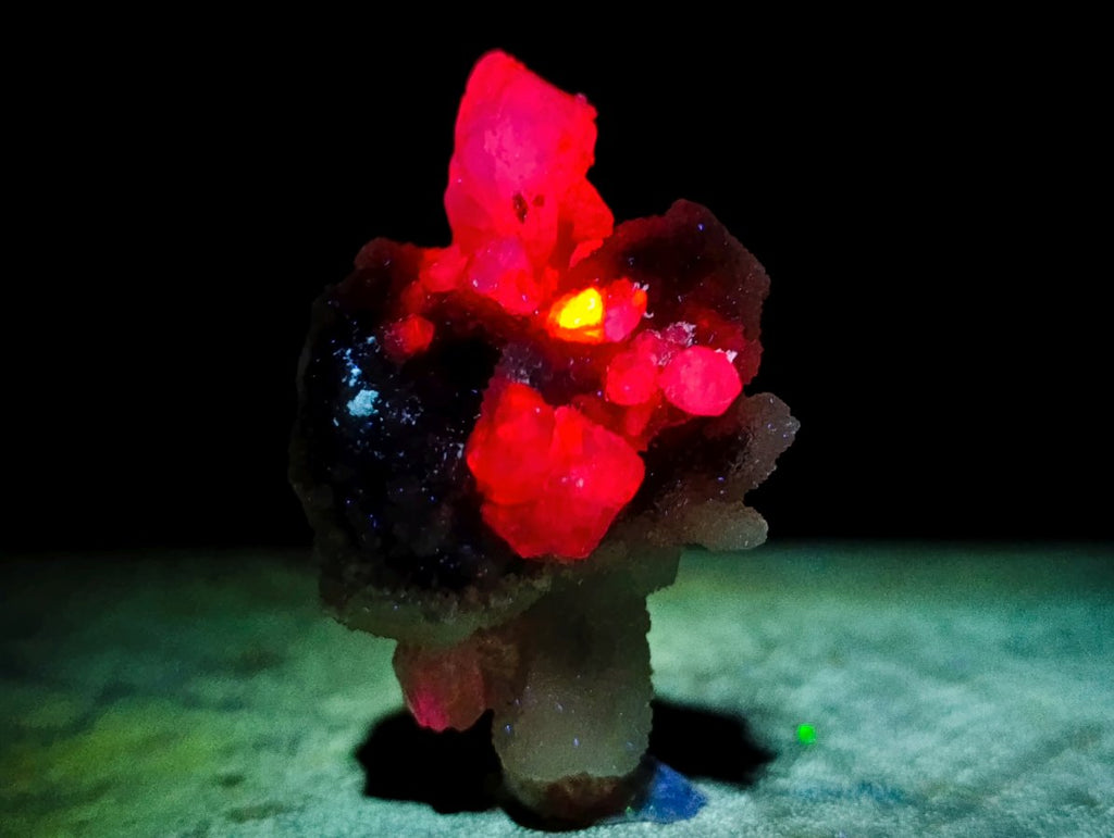 Natural Drusy Quartz Coated Spearhead Calcite Crystals x 12 From Albert's Mountain, Lesotho - Toprock Gemstones and Minerals 