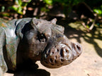 Hand Made Verdite Hippo Carvings x 3 From Zimbabwe - Toprock Gemstones and Minerals 
