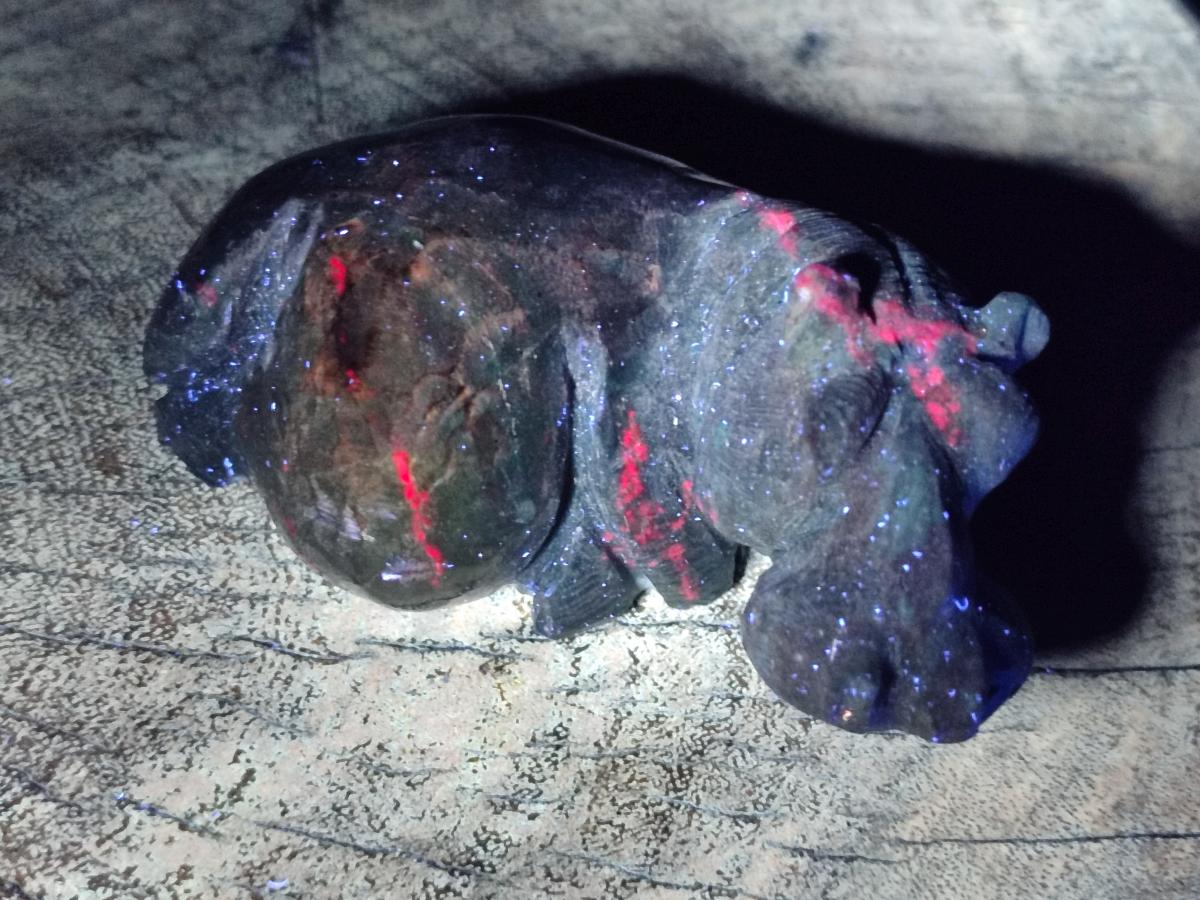 Hand Made Verdite Hippo Carvings x 3 From Zimbabwe - Toprock Gemstones and Minerals 