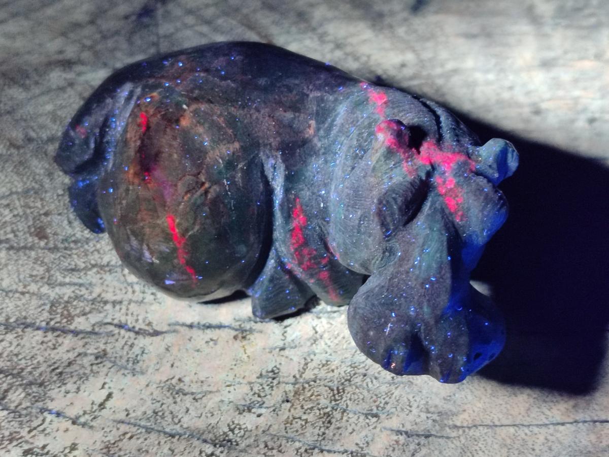 Hand Made Verdite Hippo Carvings x 3 From Zimbabwe - Toprock Gemstones and Minerals 