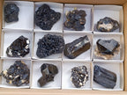 Natural Schorl Black Tourmaline with Feldspar Specimens x 12 From Erongo, Namibia - Toprock Gemstones and Minerals 