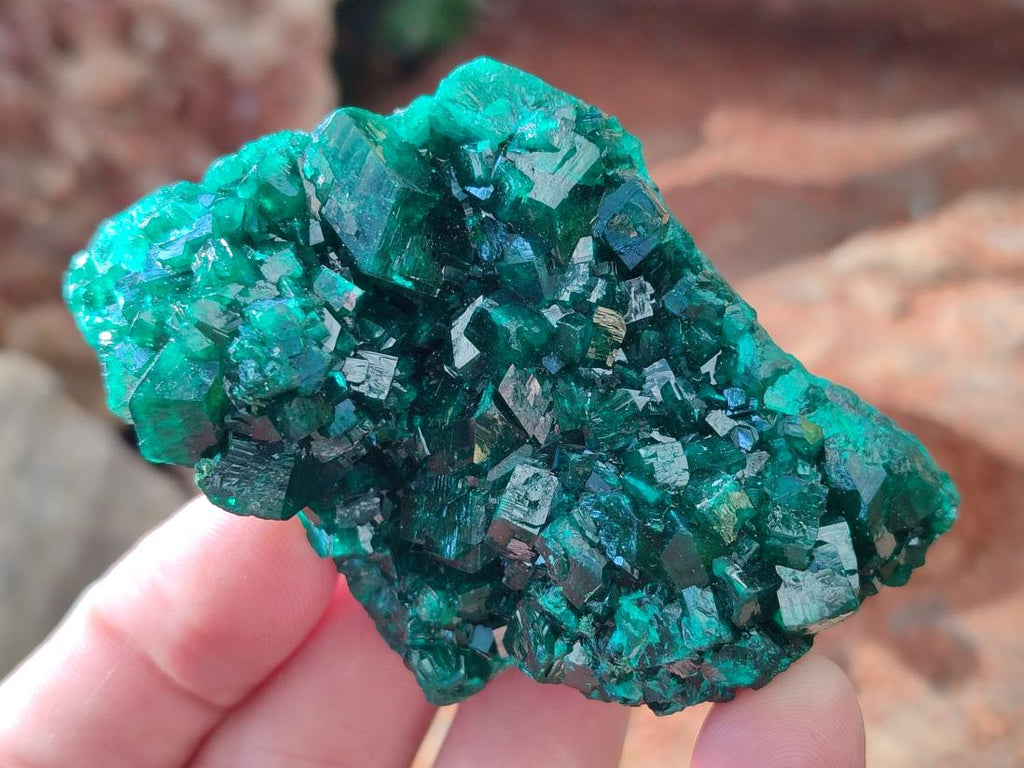 Natural Dioptase on Dolomite Specimens x 3 From Likasi, Congo - Toprock Gemstones and Minerals 